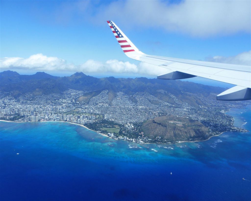 Hawaii von oben - Oahu im Landeanflug